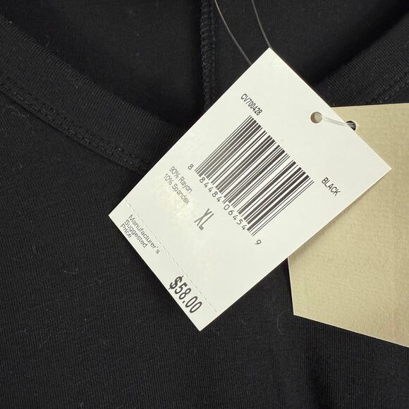 Carmen Marc Valvo Womens Black Twist Tie Quarter Sleeve Blouse NWT Size XL - Picture 4 of 7